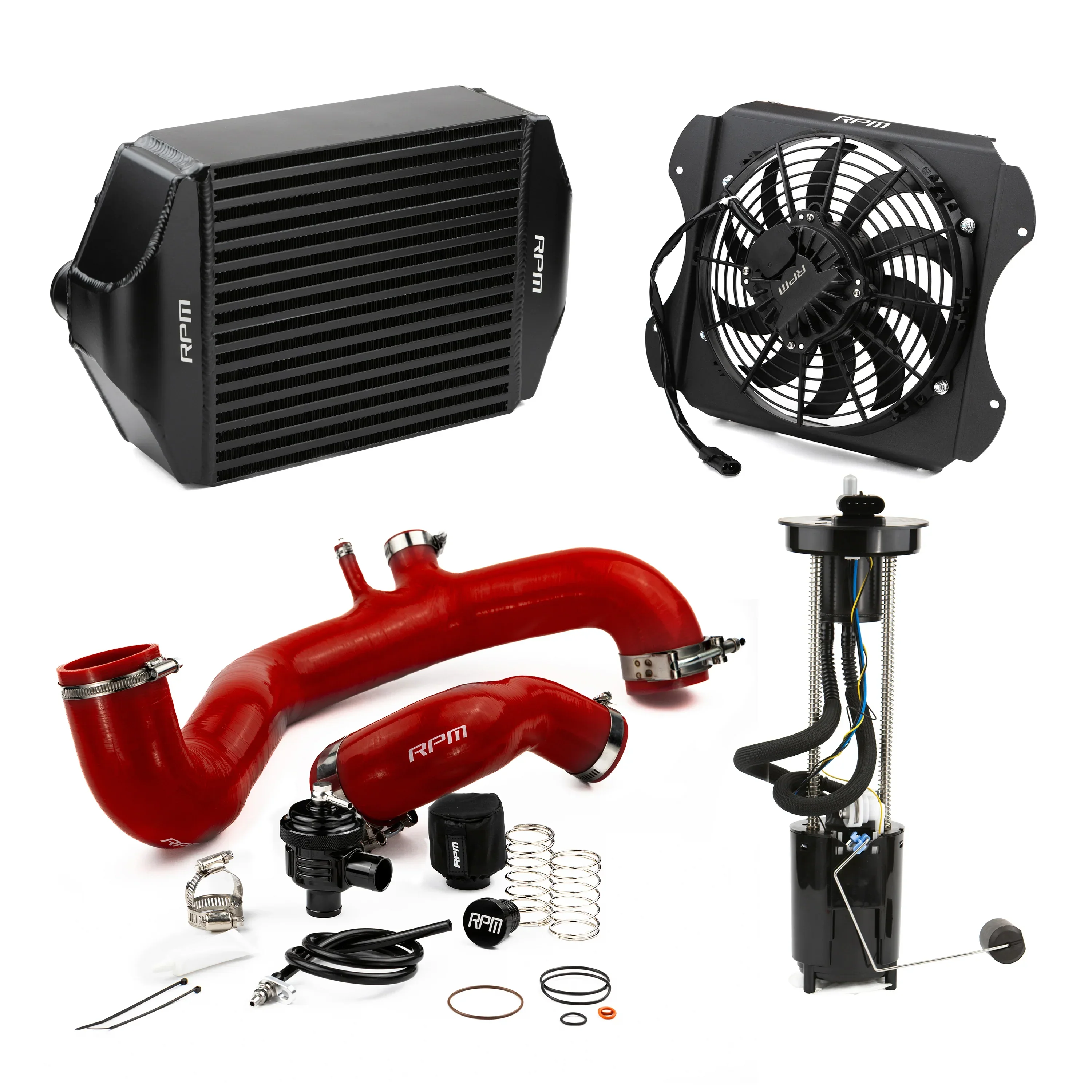 RPM 2020-2026 Can-Am X3 120HP to 190+HP Big Core Intercooler Upgrade Kit + Fan, Silicone, & BOV - Image 14