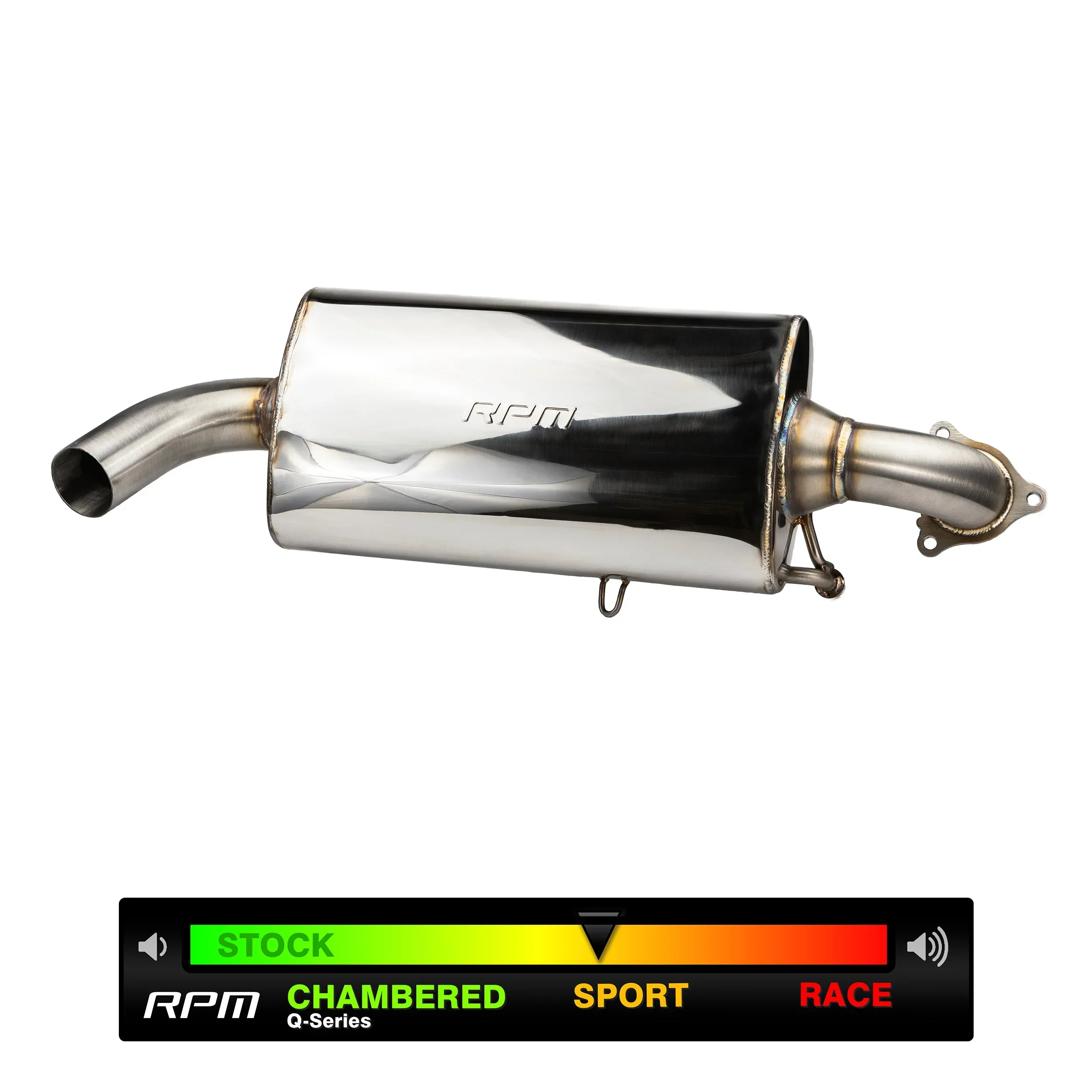 RPM 2020-2026 Polaris RZR PRO XP & Turbo R / Pro S Sport Muffler, Slip-On Catless Sport Muffler - Image 11