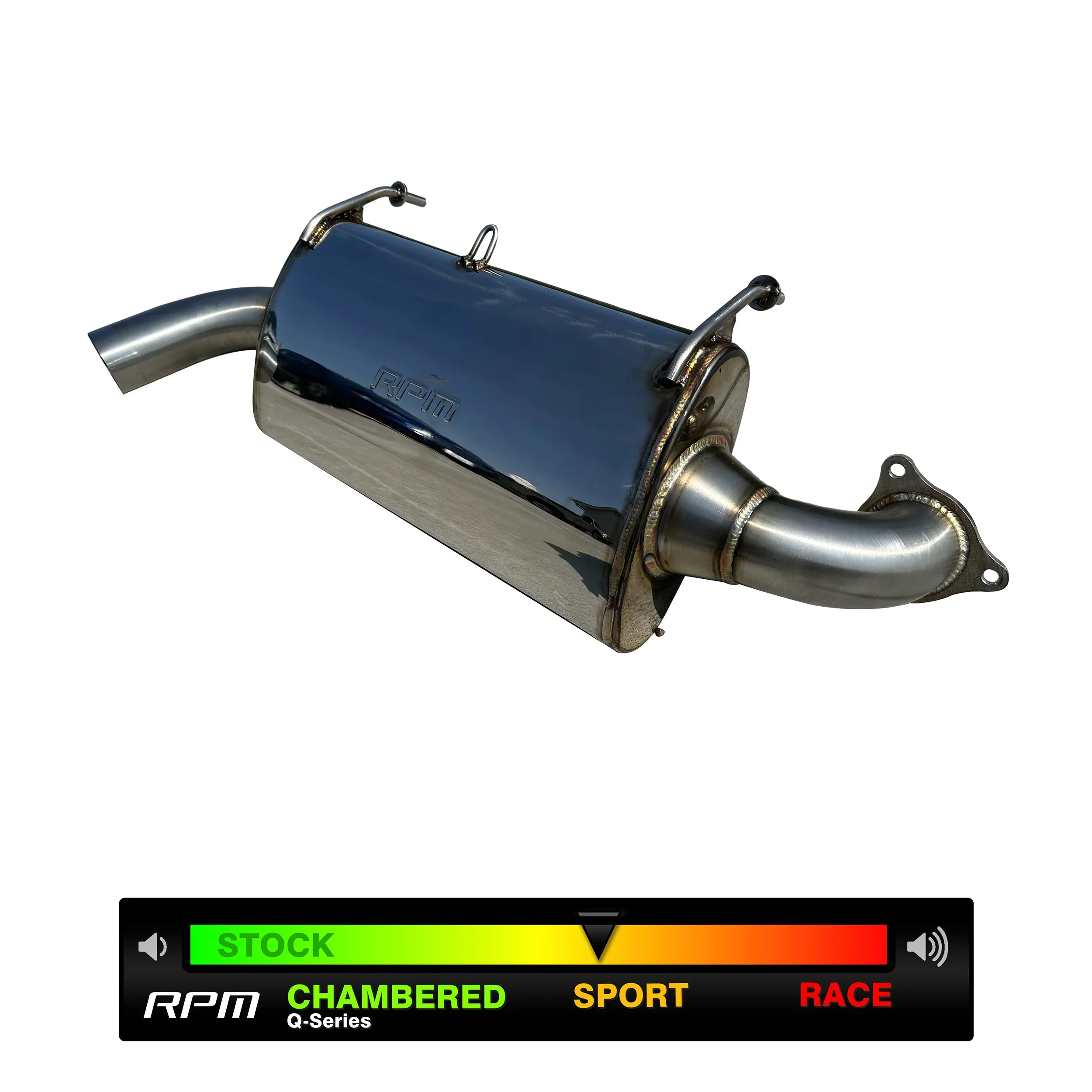 RPM 2016-2022 Polaris RZR XPT Turbo Sport Muffler, Slip-On Sport Muffler - Image 8