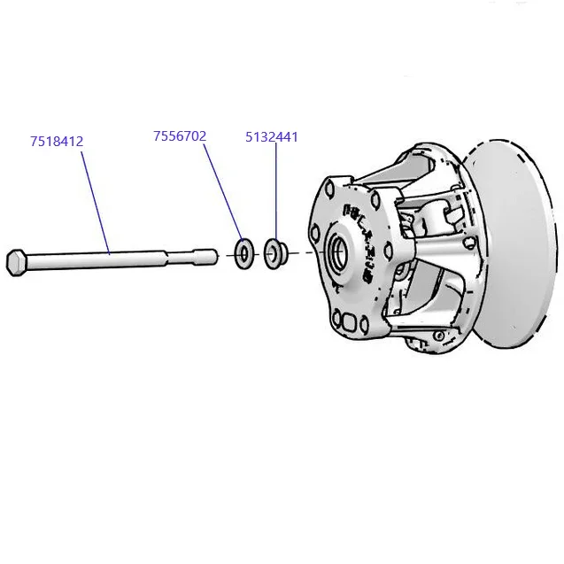 RPM RMK 600 800 850 TITANIUM Primary Clutch Bolt & Washers : M14x1.5X215mm 7518412, 5132441, 7556702 - Image 3