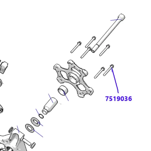 RPM RMK Patriot Boost / 9R P22 TITANIUM Clutch Cover Bolts (QTY 6) #7519036 Hex Screw Flange M6X1.0X30mm - Image 3