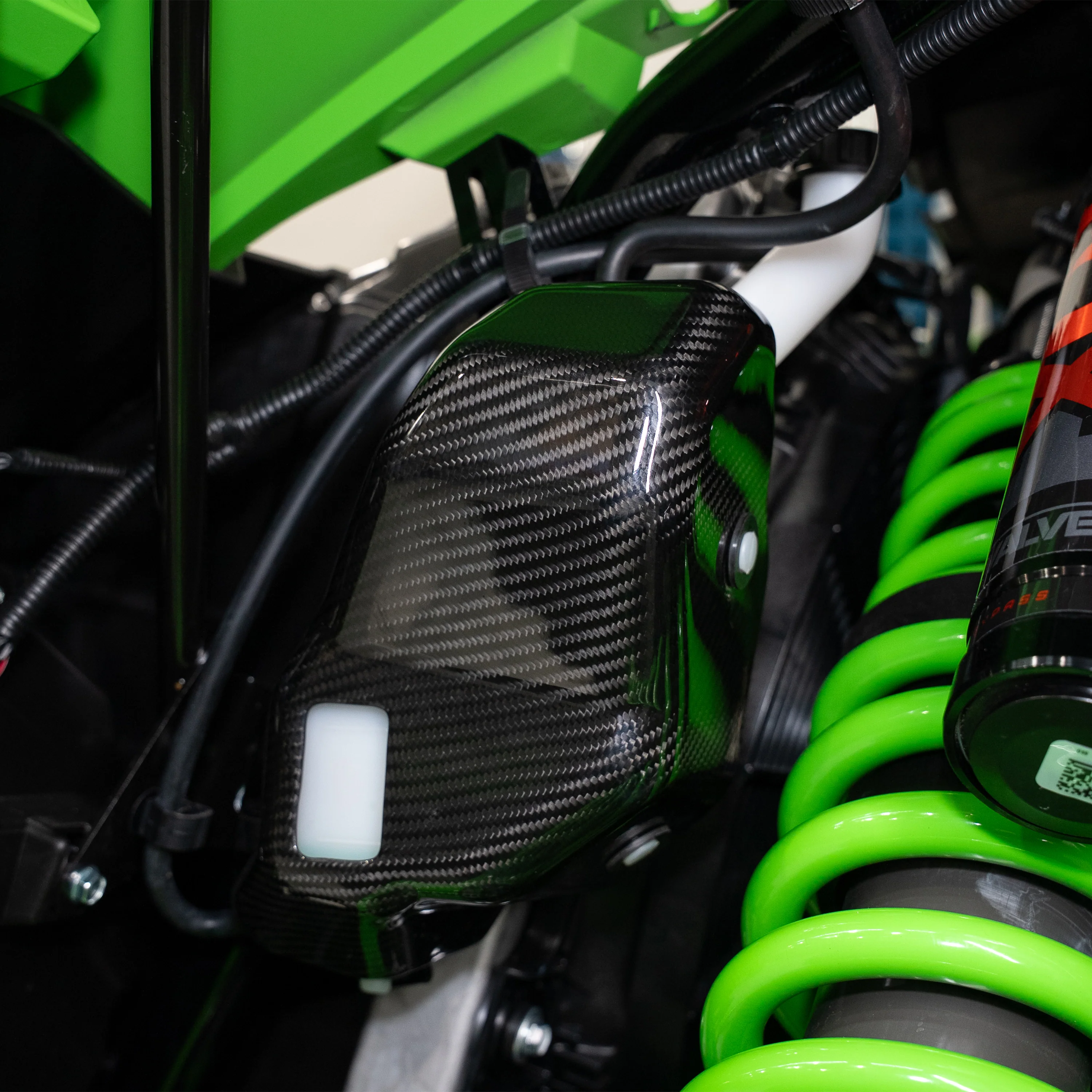 RPM Kawasaki H2 Carbon Fiber Coolant Reservoir Cover - Image 5