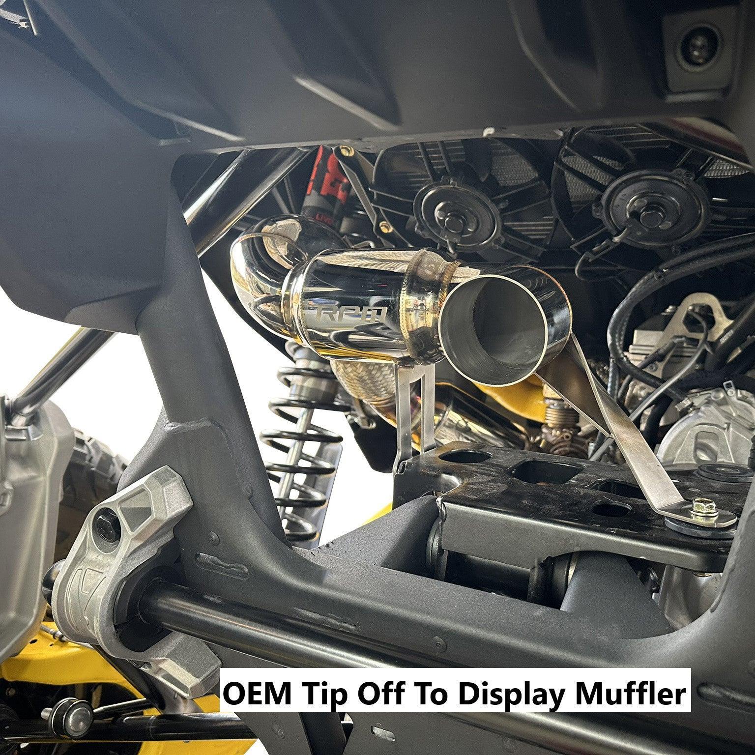 RPM Can-Am Maverick R 3" Slip On Muffler Delete / Race Pipe - Image 8