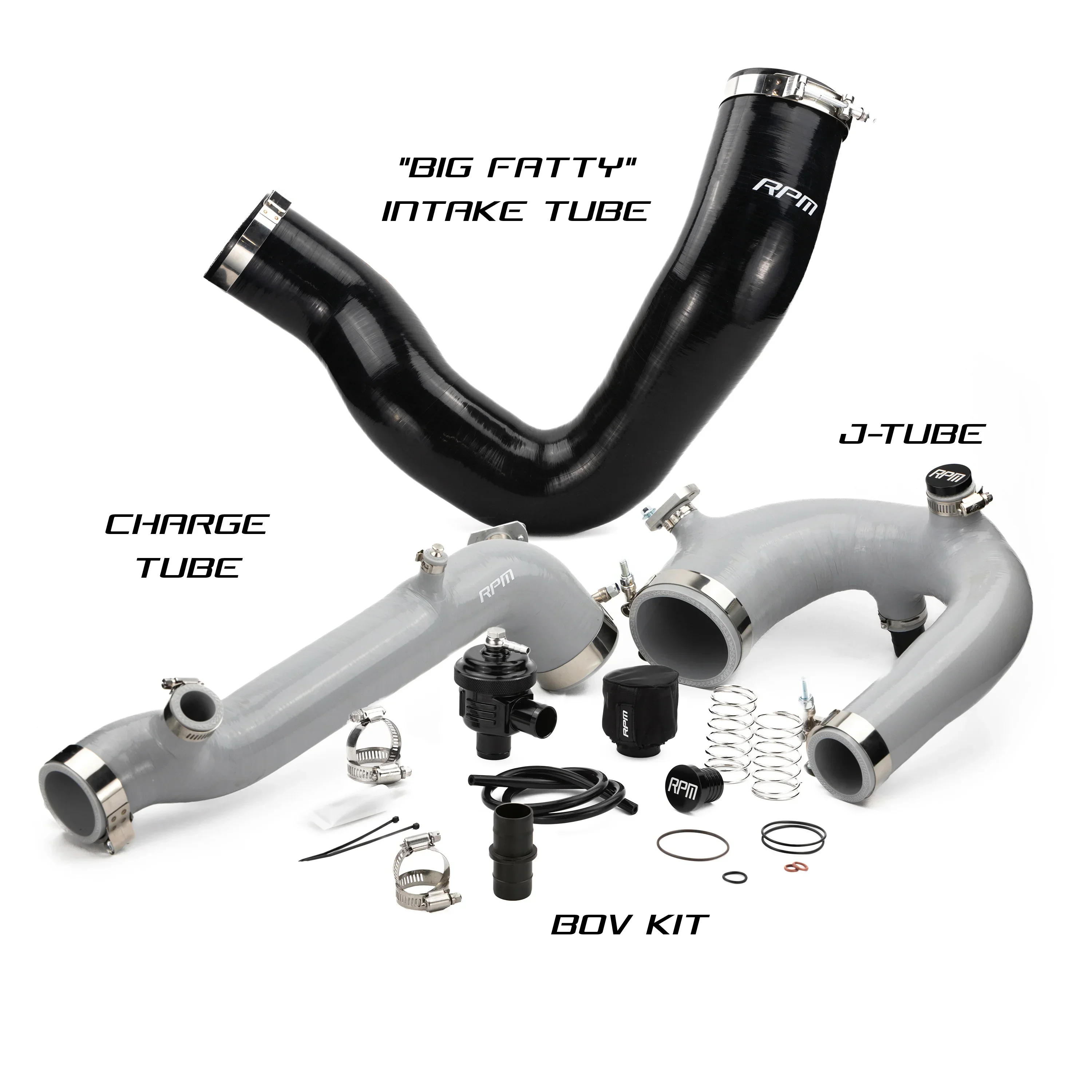 RPM Polaris RZR Turbo R & PRO XP/S Turbo Silicone Intake J-Tube, Charge Tube W/ BOV, & Intake Tube KIT - Image 3
