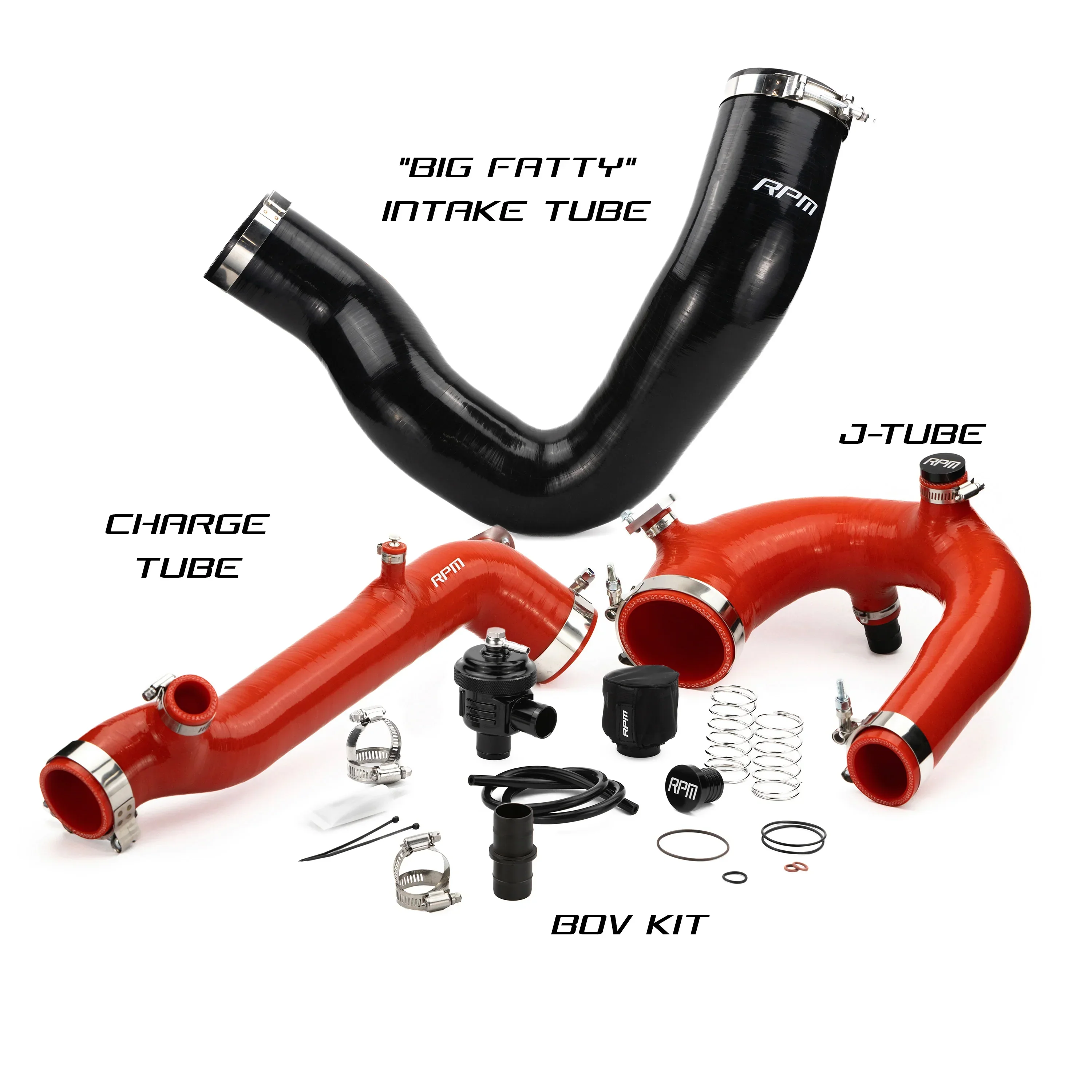 RPM Polaris RZR Turbo R & PRO XP/S Turbo Silicone Intake J-Tube, Charge Tube W/ BOV, & Intake Tube KIT - Image 4