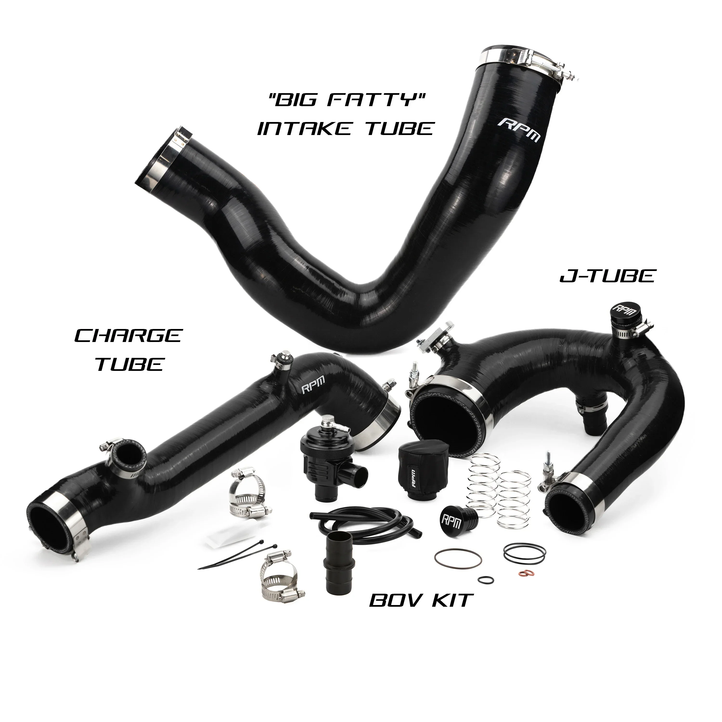 RPM Polaris RZR Turbo R & PRO XP/S Turbo Silicone Intake J-Tube, Charge Tube W/ BOV, & Intake Tube KIT - Image 5