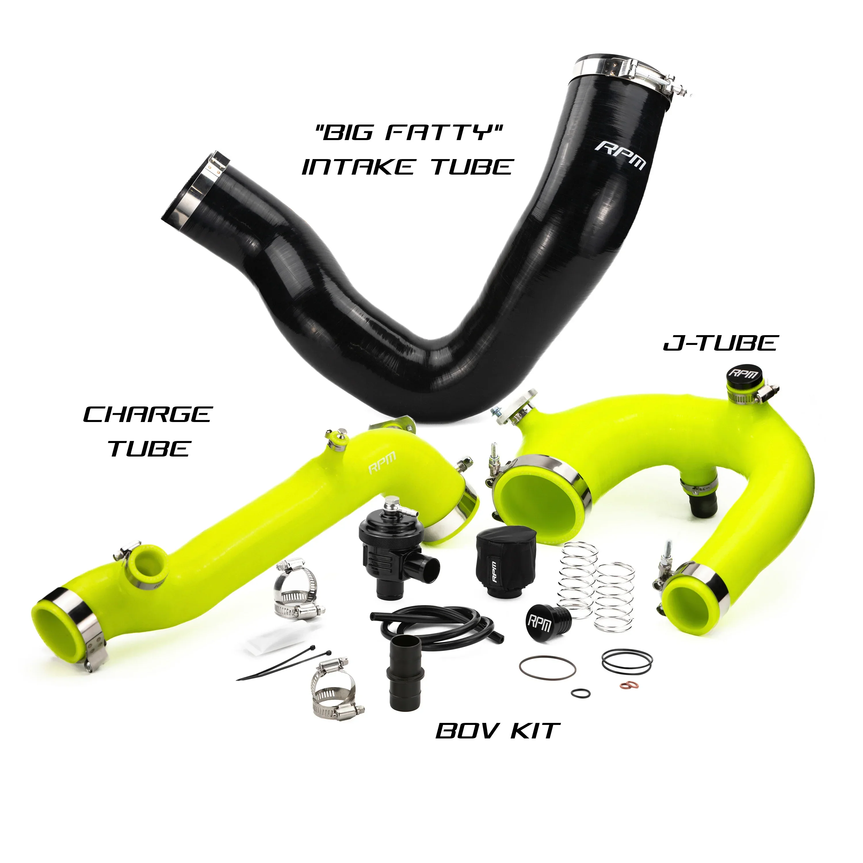 RPM Polaris RZR Turbo R & PRO XP/S Turbo Silicone Intake J-Tube, Charge Tube W/ BOV, & Intake Tube KIT - Image 6