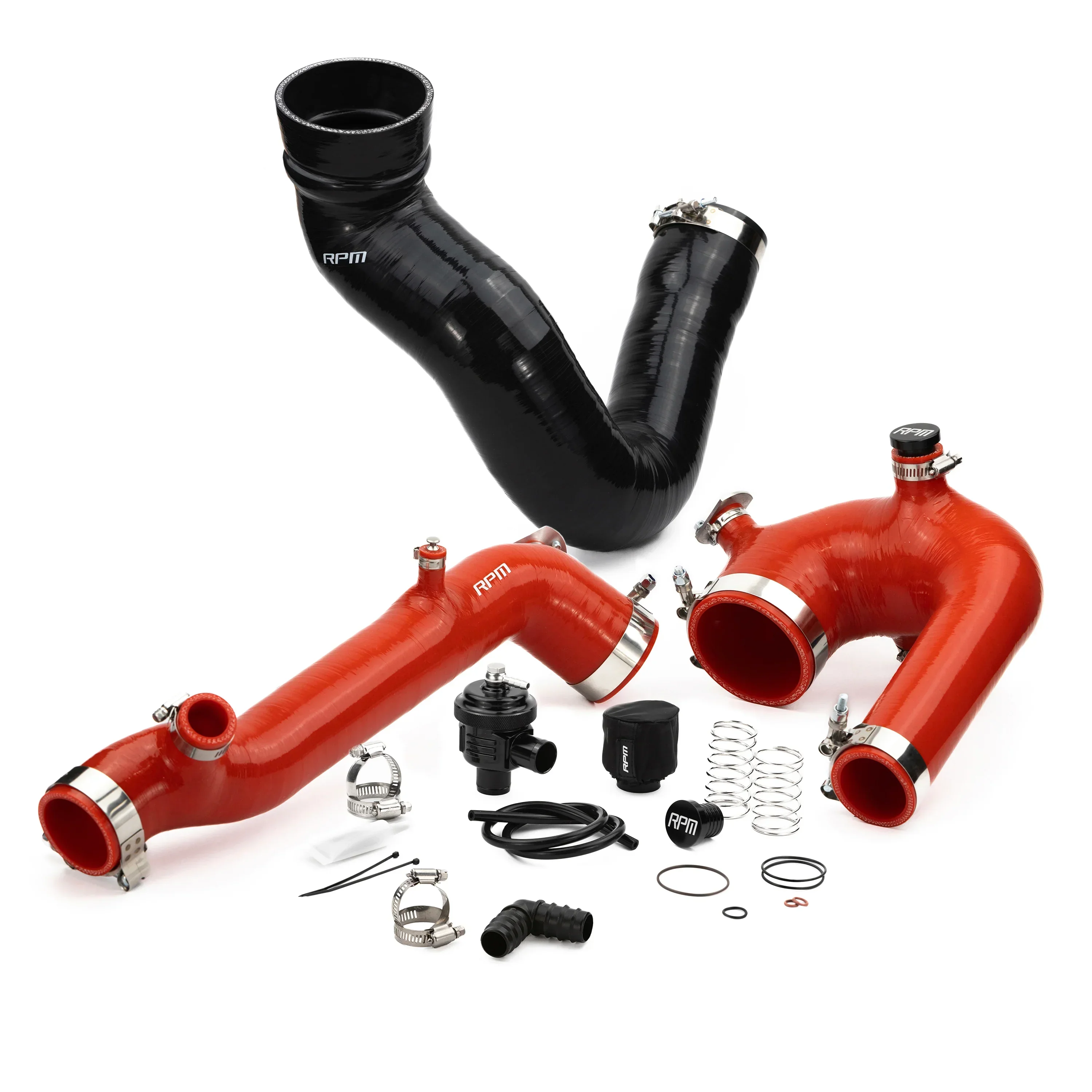 RPM Polaris RZR XP Turbo, Turbo S Silicone Intake J-Tube, Charge Tube W/ BOV, & Intake Tube KIT - Image 2