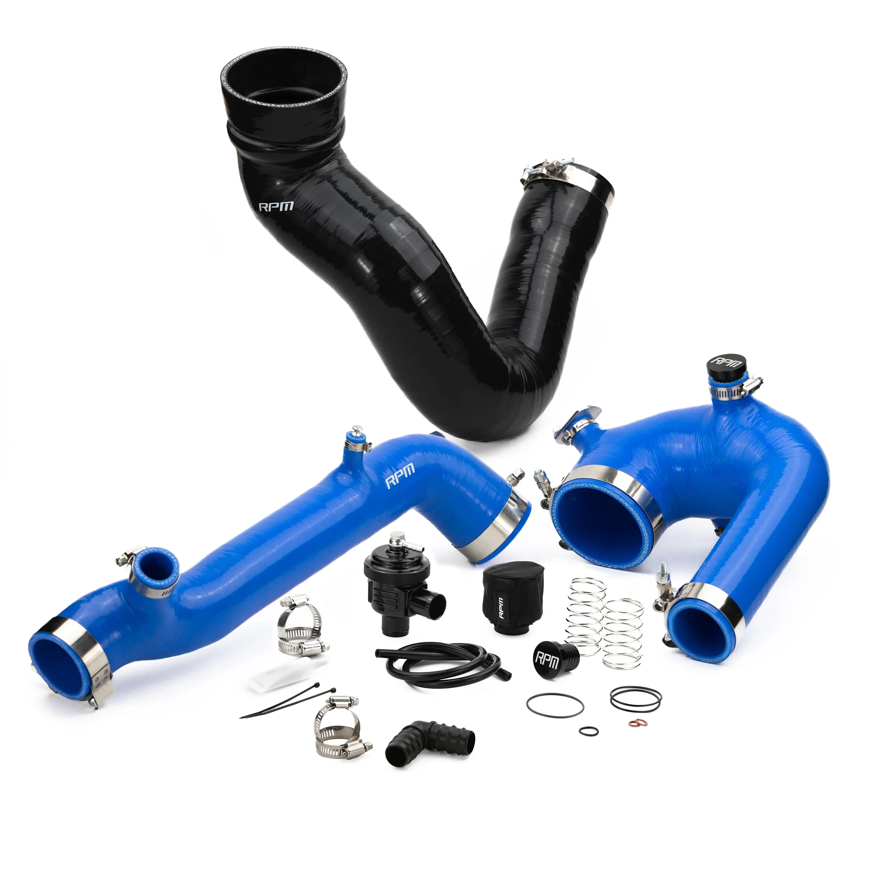 RPM Polaris RZR XP Turbo, Turbo S Silicone Intake J-Tube, Charge Tube W/ BOV, & Intake Tube KIT - Image 3