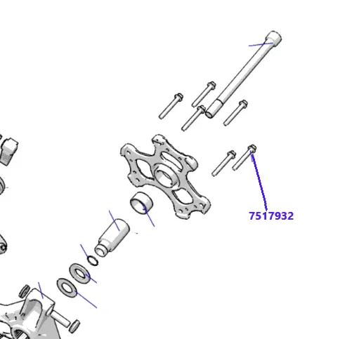 RPM RZR P90x TITANIUM Clutch Cover Bolts (QTY 6) #7517932  Hex Screw Flange M6X1.0X50mm - Image 3