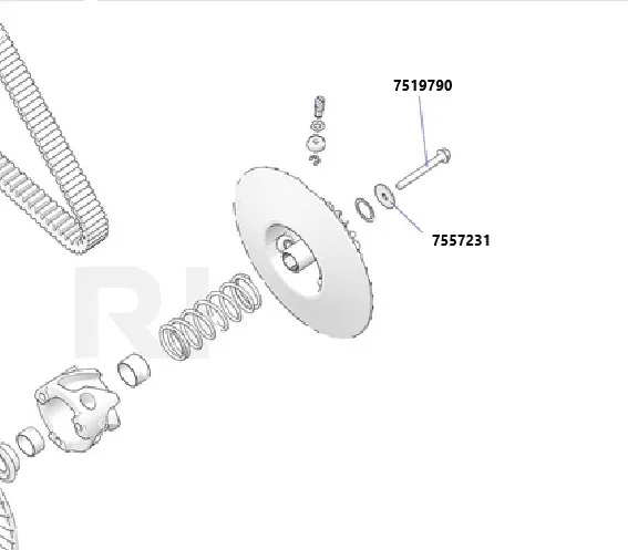 RPM RZR Pro R TITANIUM Secondary Bolt & Washer 7519790 / 7557231: HEX FLANGE M10X1.5X90 - Image 3