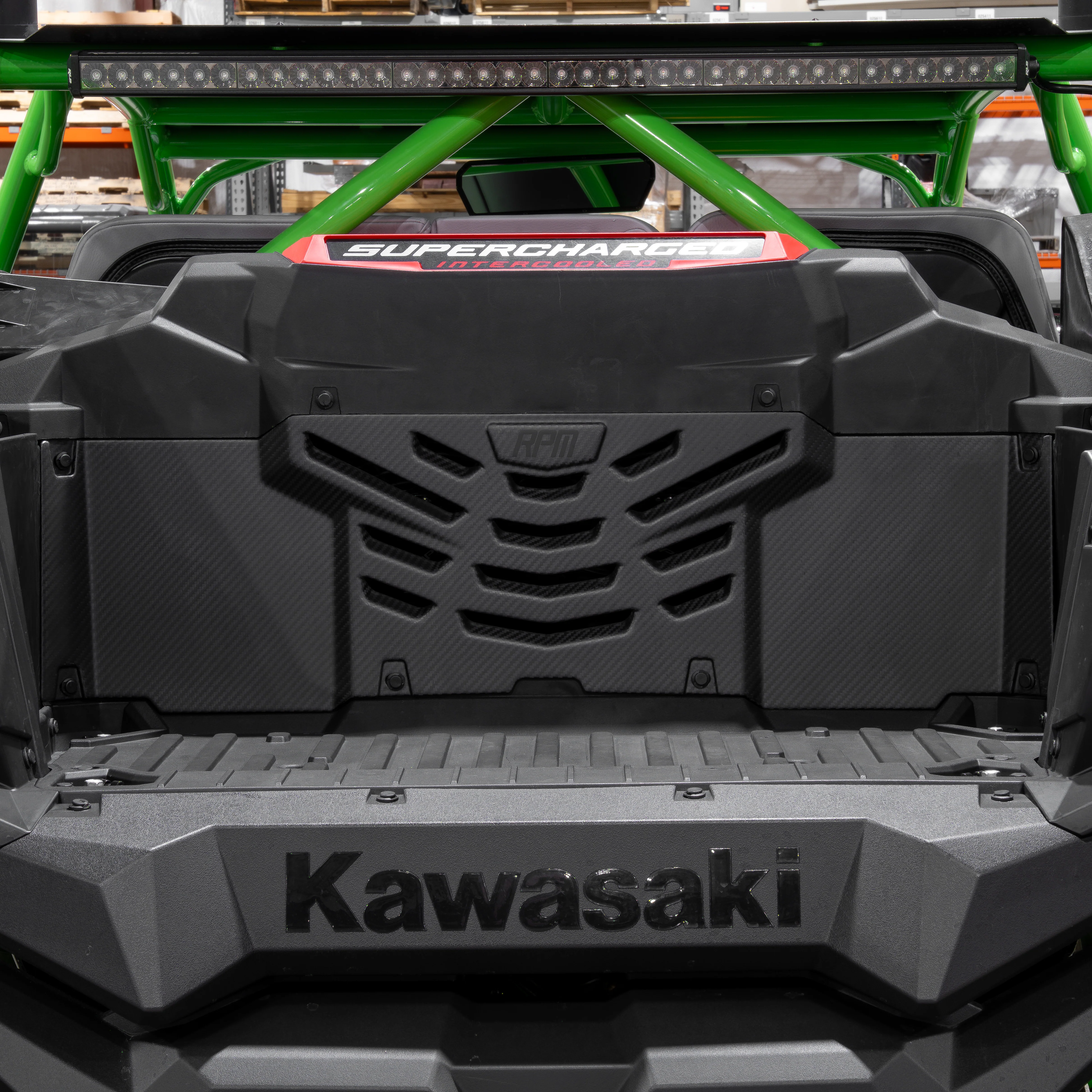 RPM Kawasaki H2 Carbon Fiber Louvered Cargo Cover - Image 3