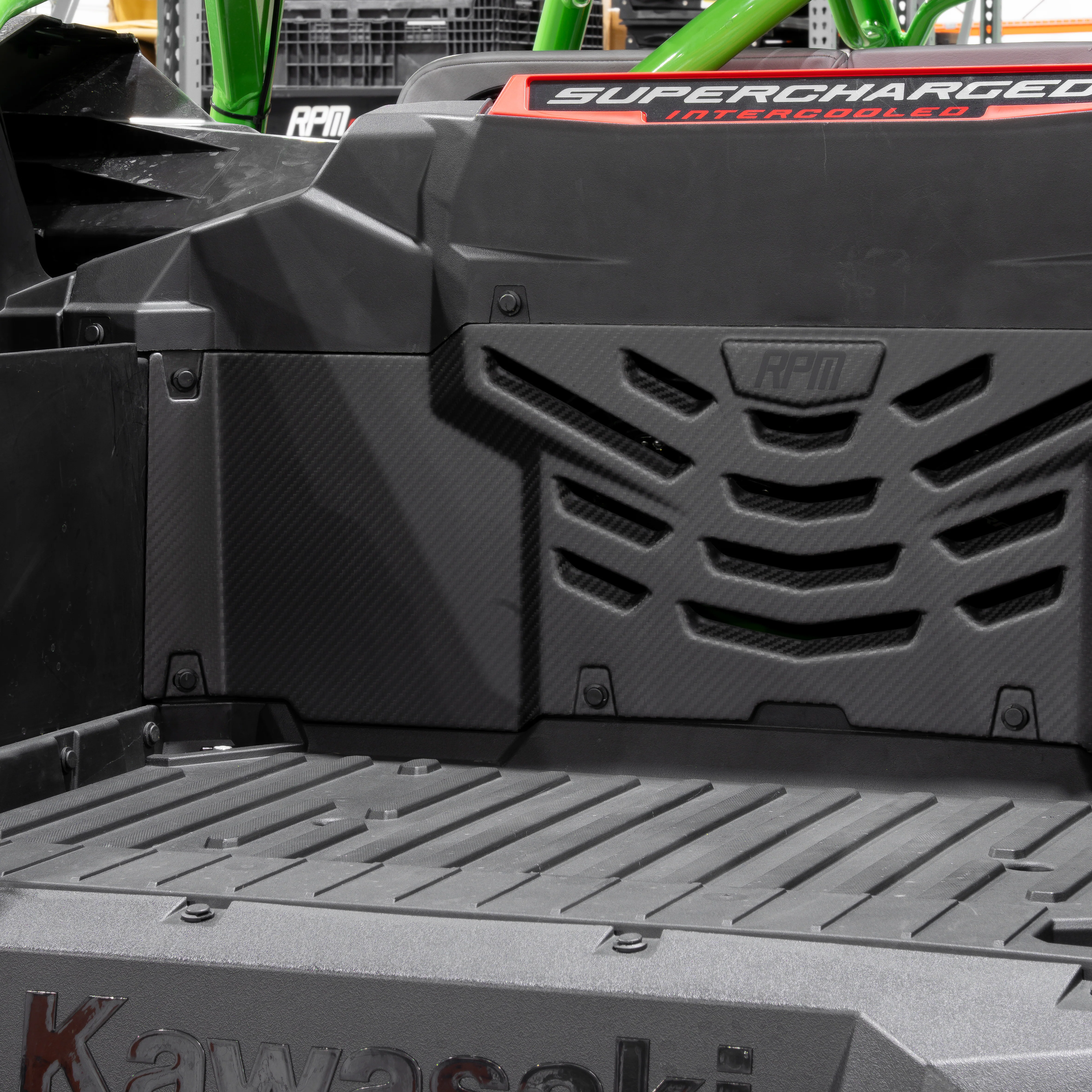 RPM Kawasaki H2 Carbon Fiber Louvered Cargo Cover - Image 4